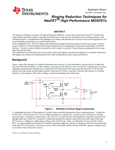 Ringing Reduction Techniques for NexFET High Performance MOSFETs