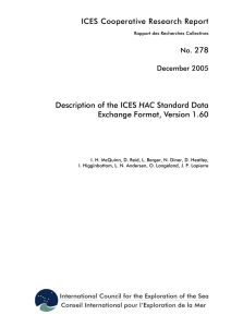 ICES Cooperative Research Report 278 HAC Exchange Format, Version 1.60