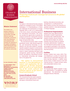 International Business college of business administration