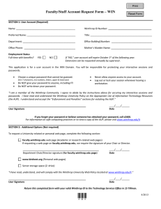 Faculty/Staff Account Request Form – WIN