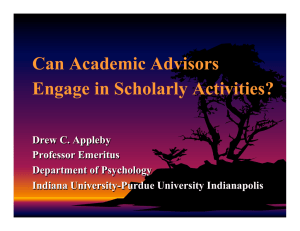 Can Academic Advisors Engage in Scholarly Activities?