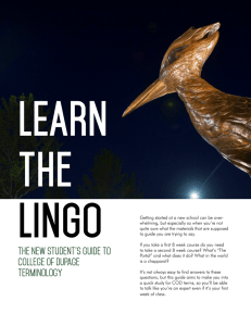 LEARN the LINGO