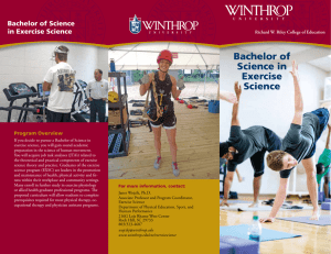 Bachelor of Science in Exercise Science