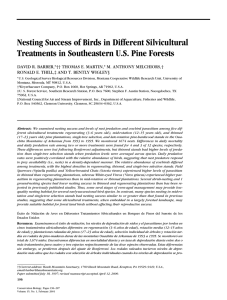 Nesting Success of Birds in Different Silvicultural