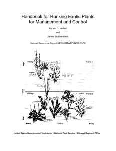 Handbook for Ranking Exotic Plants for Management and Control Ronald D. Hiebert and
