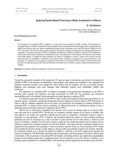 Applying Results-Based Financing in Water Investments in Albania MCSER Publishing, Rome-Italy