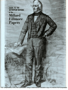 Mllard Fillmore Papers GUIDE TO THE