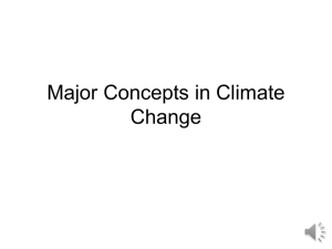 Major Concepts in Climate Change