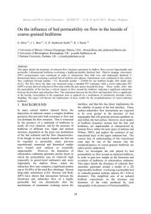 On the influence of bed permeability on flow in the... coarse-grained bedforms