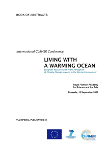 LIVING WITH A WARMING OCEAN BOOK OF ABSTRACTS
