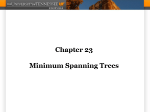 Chapter 23 Minimum Spanning Trees