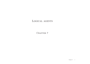Logical agents Chapter 7 1