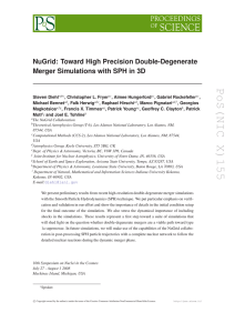PoS(NIC X)155 NuGrid: Toward High Precision Double-Degenerate
