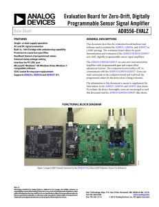 Evaluation Board for Zero-Drift, Digitally Programmable Sensor Signal Amplifier AD8556-EVALZ Data Sheet