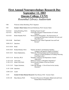 First Annual Neuropsychology Research Day September 12, 2003 Queens College, CUNY