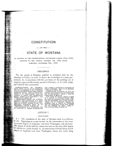 CONSTITUTION STATE OF MONTANA