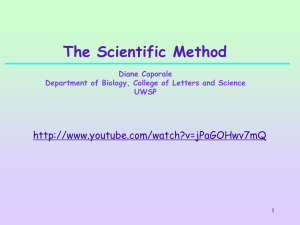 The Scientific Method  Diane Caporale