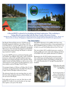 July 15-21, 2016 Isle Royale National Park Camping and Kayaking Adventure