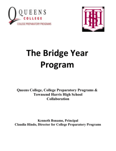 The Bridge Year Program  Queens College, College Preparatory Programs &amp;