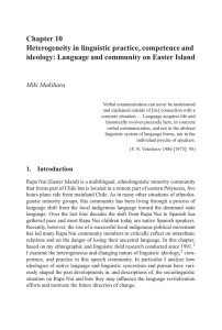 Chapter 10 Heterogeneity in linguistic practice, competence and