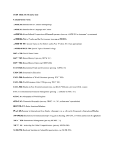 INTS 2012-2013 Course List Comparative Focus