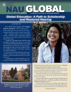 GLOBAL NAU Global Education: A Path to Scholarship and Restored Hearing