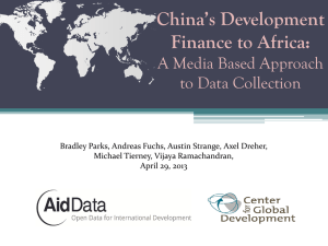 China’s Development Finance to Africa: A Media Based Approach to Data Collection