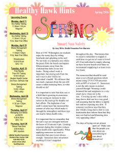 Healthy Hawk Hints Smart Sun Safety Spring 2016 Upcoming Events