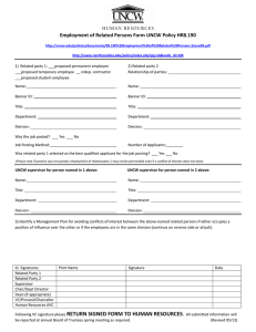 Employment of Related Persons Form UNCW Policy HR8.190
