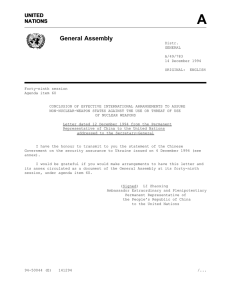 A General Assembly UNITED NATIONS