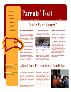 Parents’ Post What’s Up on Campus?