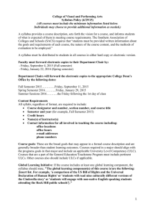 College of Visual and Performing Arts Syllabus Policy (6/29/15)