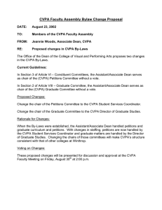 CVPA Faculty Assembly Bylaw Change Proposal