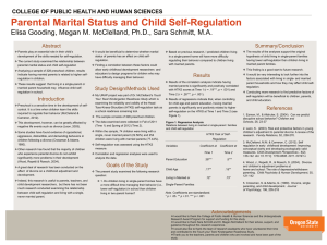 Parental Marital Status and Child Self-Regulation Abstract