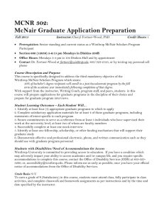 MCNR 302: McNair Graduate Application Preparation