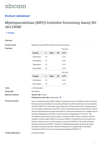 Myeloperoxidase (MPO) Inhibitor Screening Assay Kit