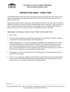 INSTRUCTION SHEET: CHEST PAIN  University of North Carolina Wilmington