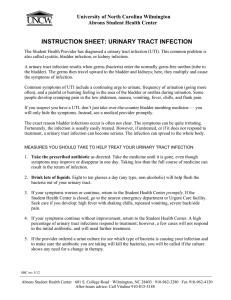 INSTRUCTION SHEET: URINARY TRACT INFECTION University of North Carolina Wilmington