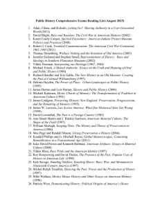Public History Comprehensive Exams Reading List (August 2015)