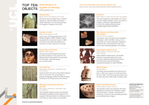 top ten objects Petrie Museum of Egyptian Archaeology