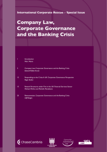 Company Law, Corporate Governance and the Banking Crisis