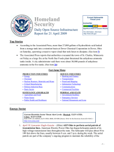 Homeland Security Daily Open Source Infrastructure Report for 21 April 2009