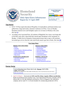 Homeland Security Daily Open Source Infrastructure Report for 15 April 2009