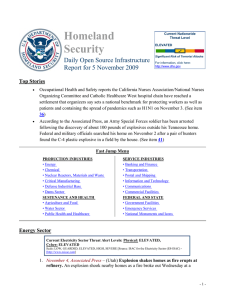 Homeland Security  Daily Open Source Infrastructure