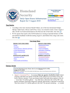 Homeland Security Daily Open Source Infrastructure Report for 5 August 2010