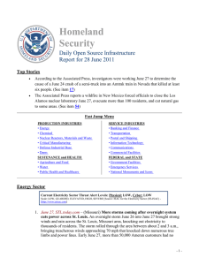 Homeland Security Daily Open Source Infrastructure Report for 28 June 2011