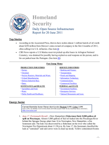Homeland Security Daily Open Source Infrastructure Report for 20 June 2011