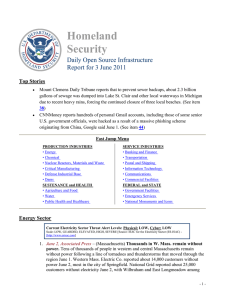 Homeland Security Daily Open Source Infrastructure Report for 3 June 2011