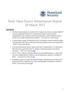 Daily Open Source Infrastructure Report 30 March 2012 T op Stories