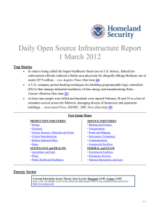 Daily Open Source Infrastructure Report 1 March 2012 Top Stories